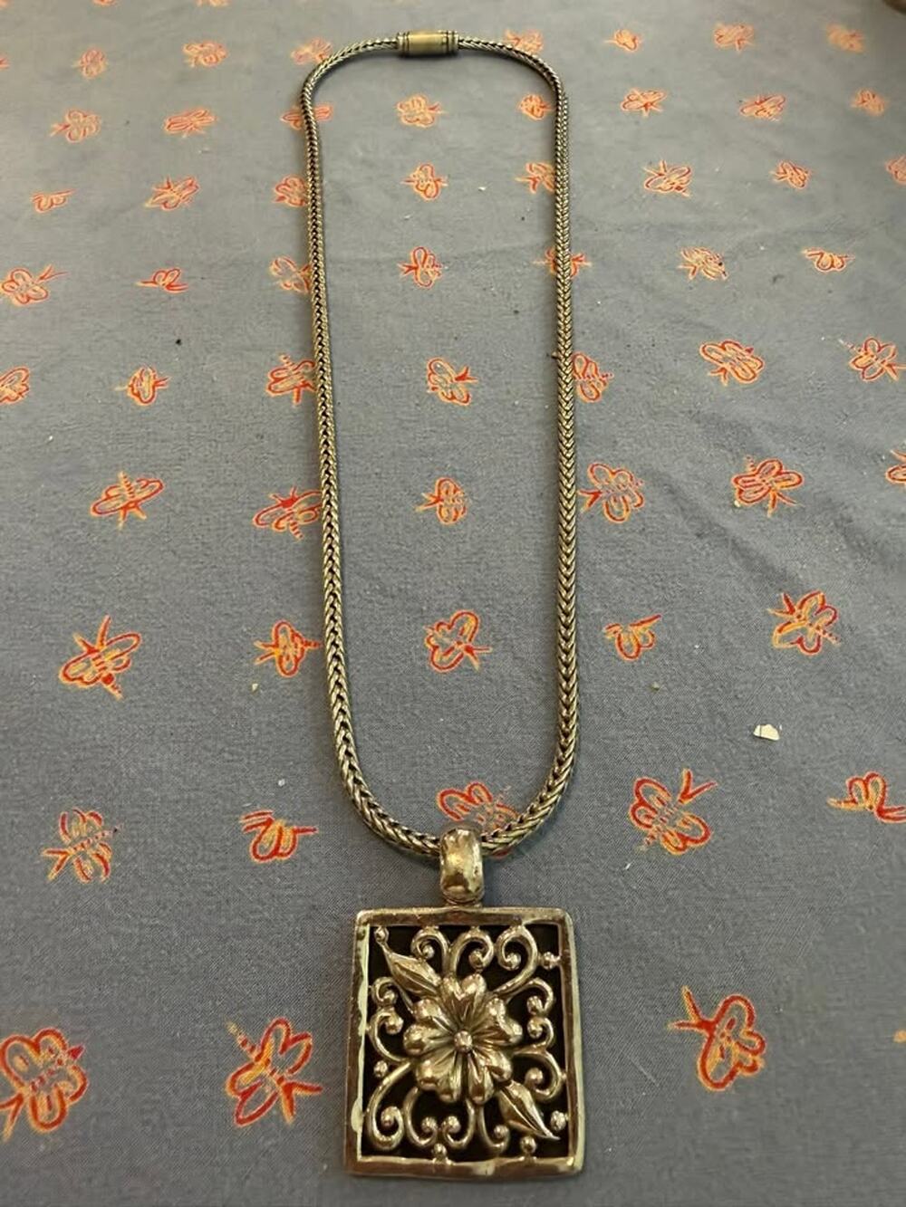 Artisan Onyx & Sterling Silver Statement Necklace (CCC37)